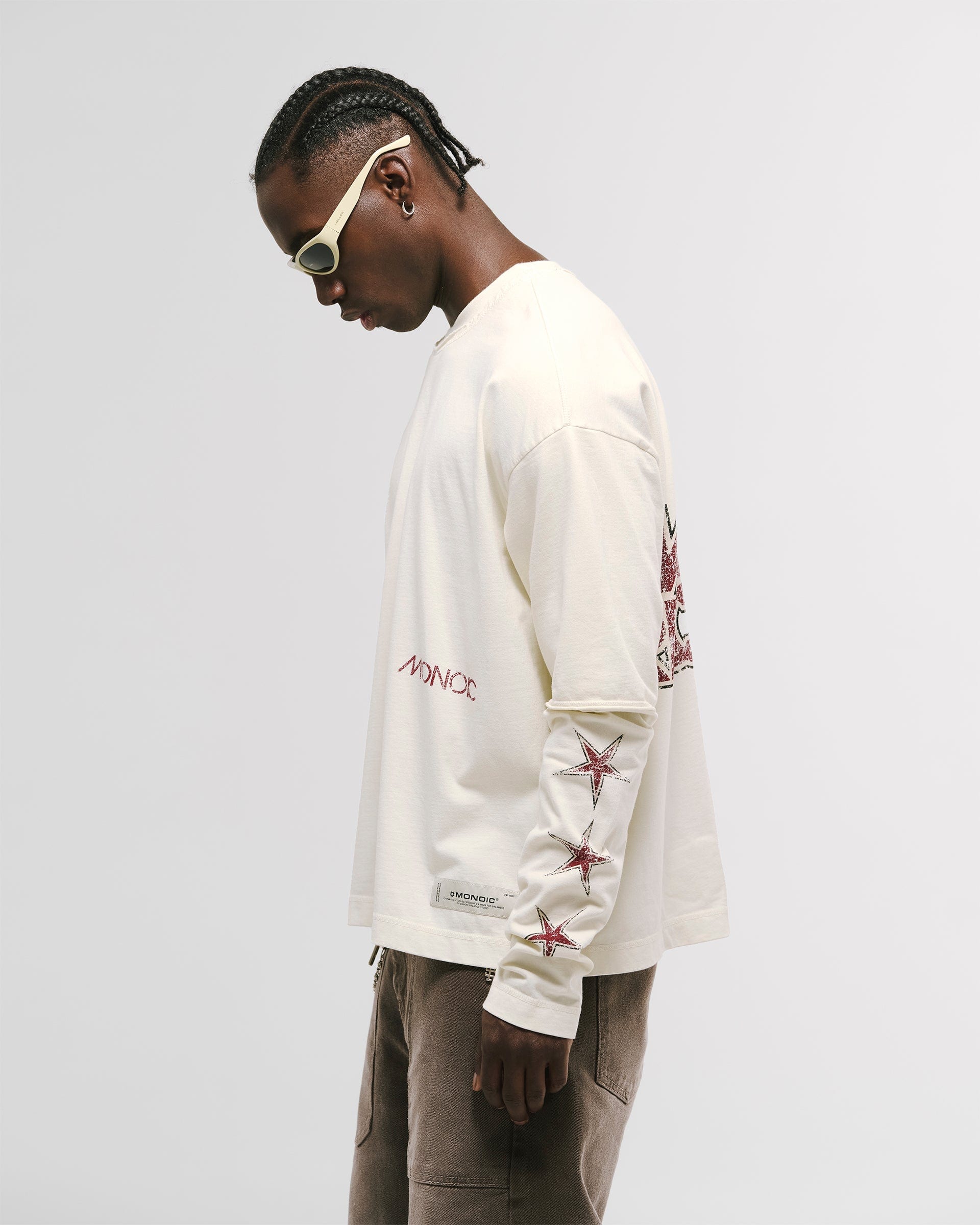 Camiseta Doble Manga Stars – Off White - imagen 3