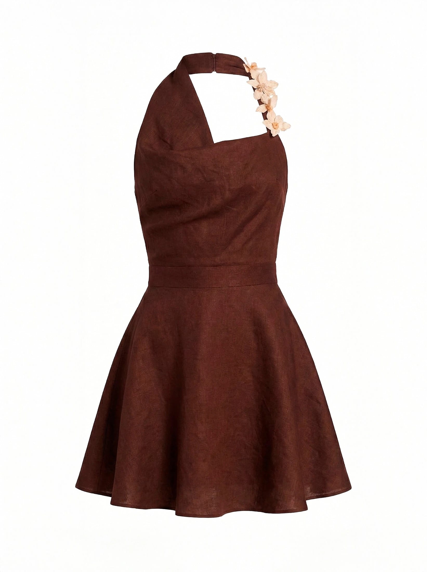 ZELDA DRESS UMBER BROWN - imagen 1