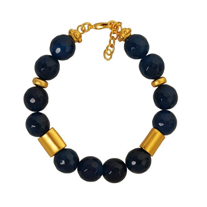 Pulsera Pidera Semipreciosa Ágata Azul 12mm - imagen 1
