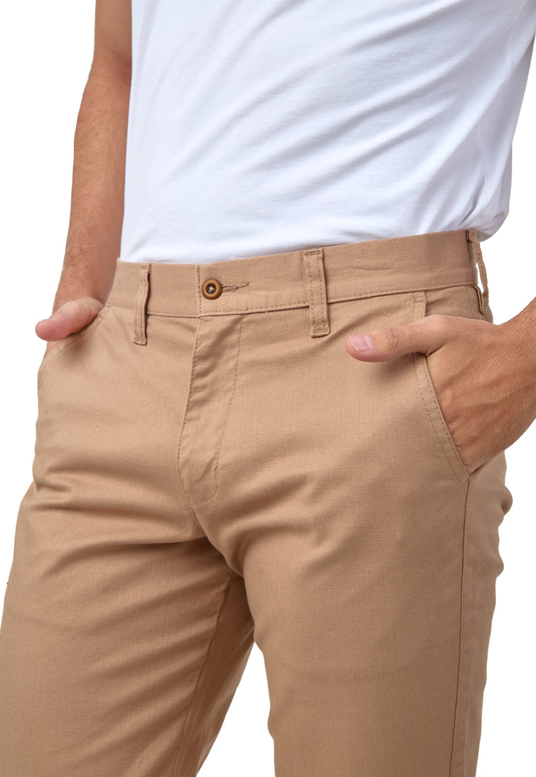 Pantalon dril taupe con spandex - imagen 4