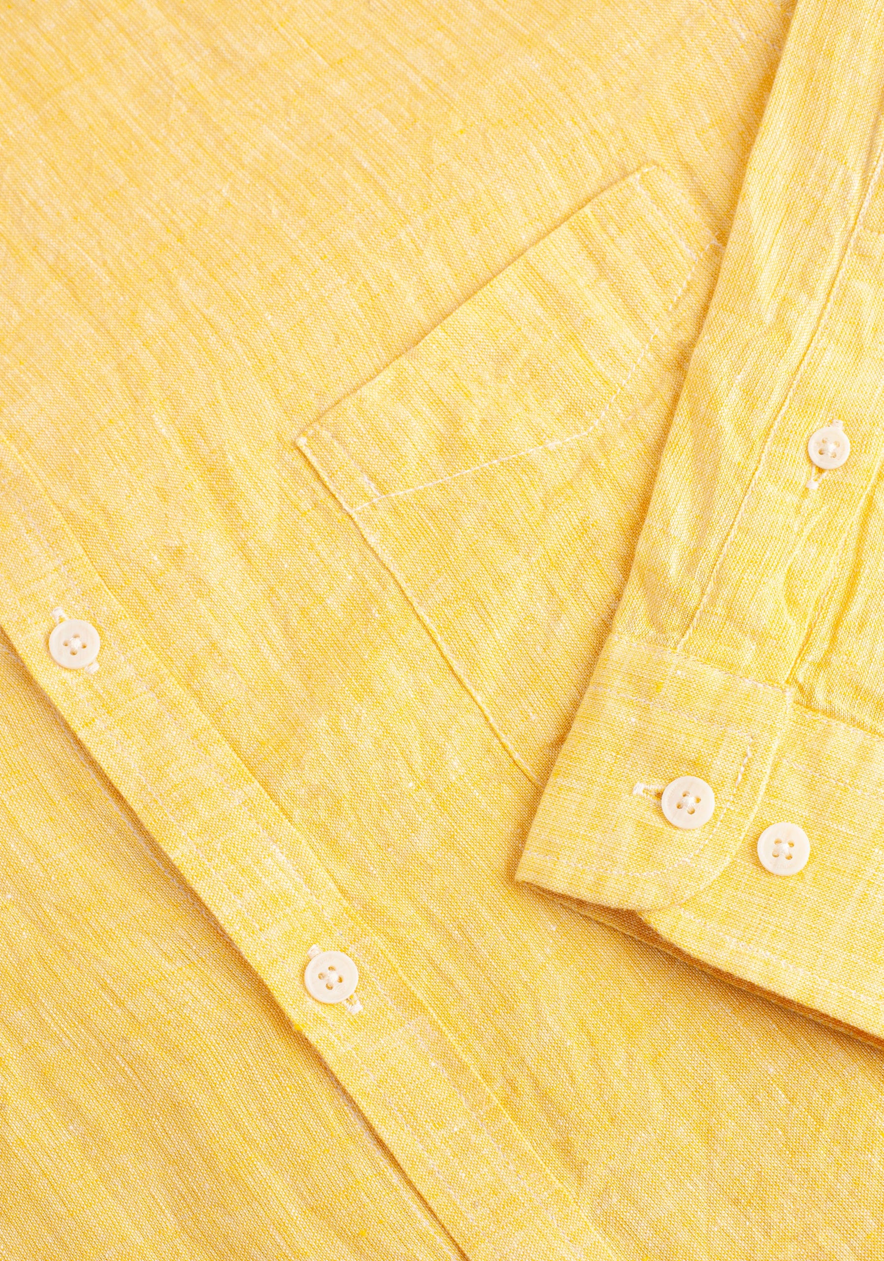 Camisa CI Lino Bols. Amarillo Med. - imagen 3
