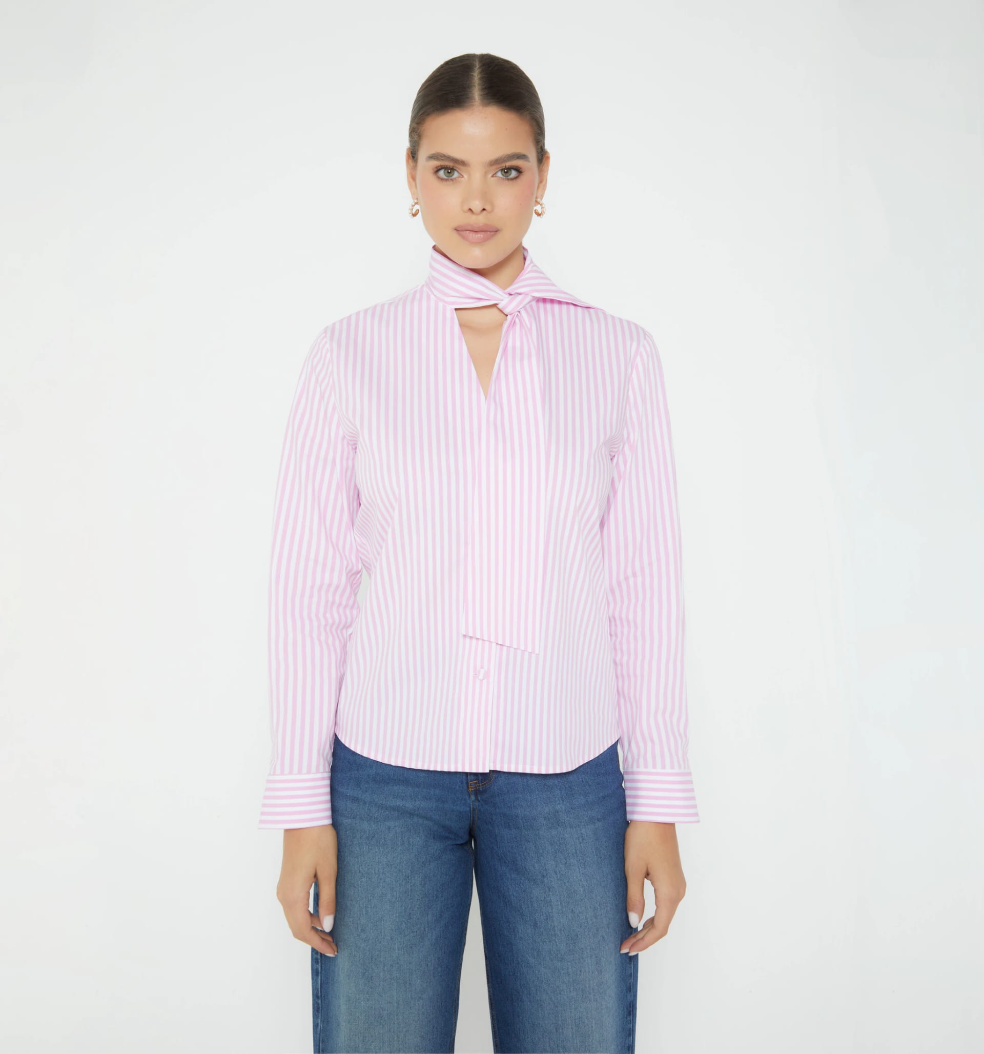 Camisera manga larga con moño - imagen 1