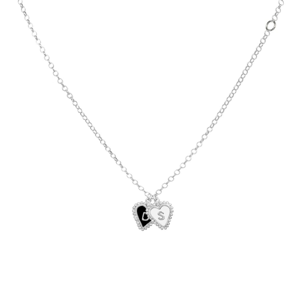 PreOrder Cadena 2 Letras Heart Plata - imagen 1