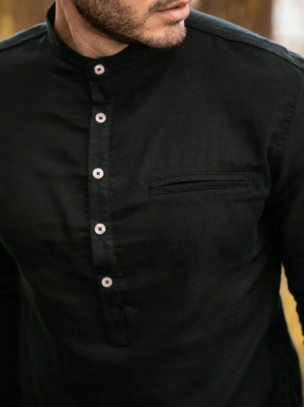 CAMISA BOHEMIA LINO ALGODÓN - imagen 6