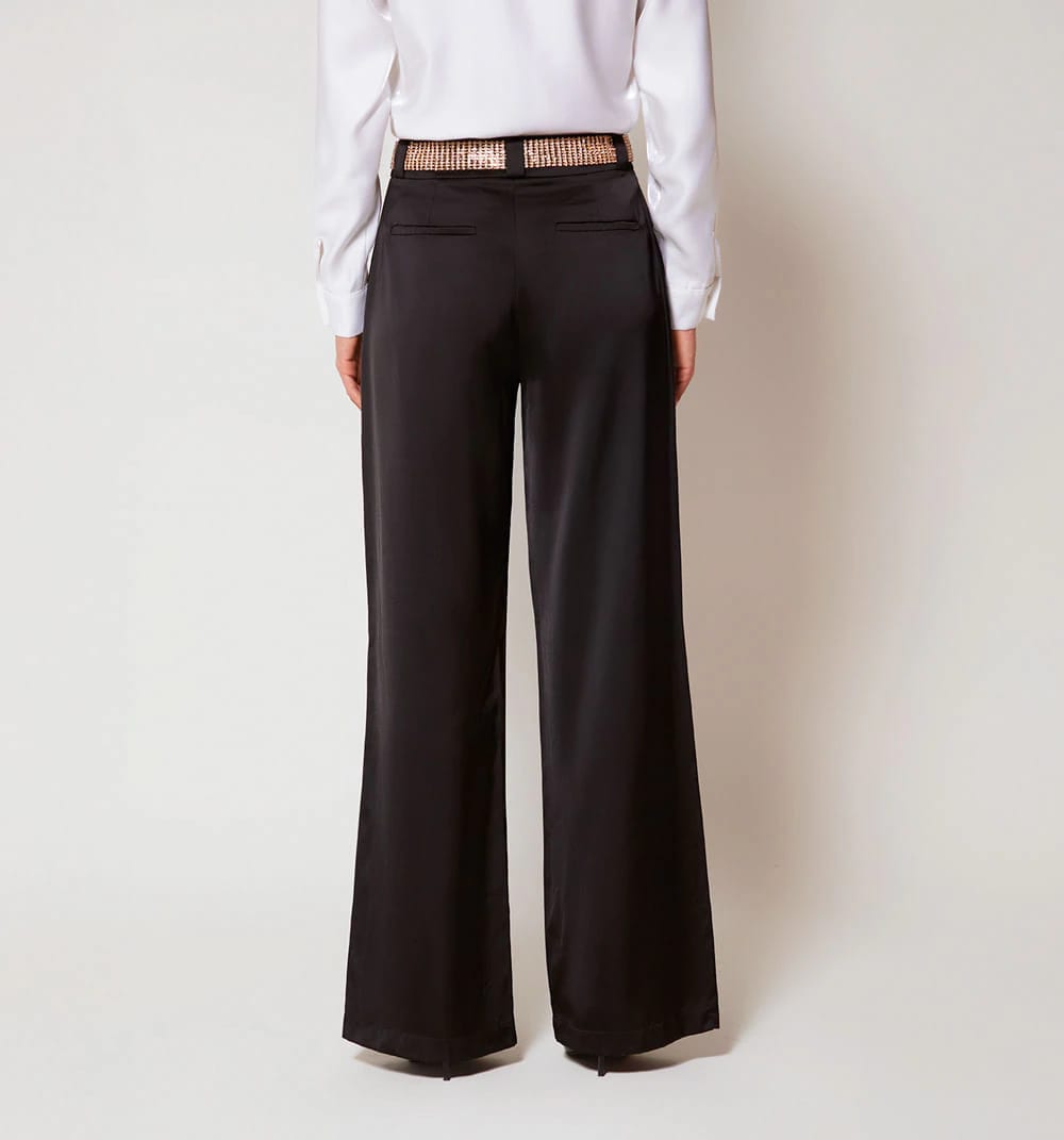 Pantalon tiro alto con correa - imagen 4