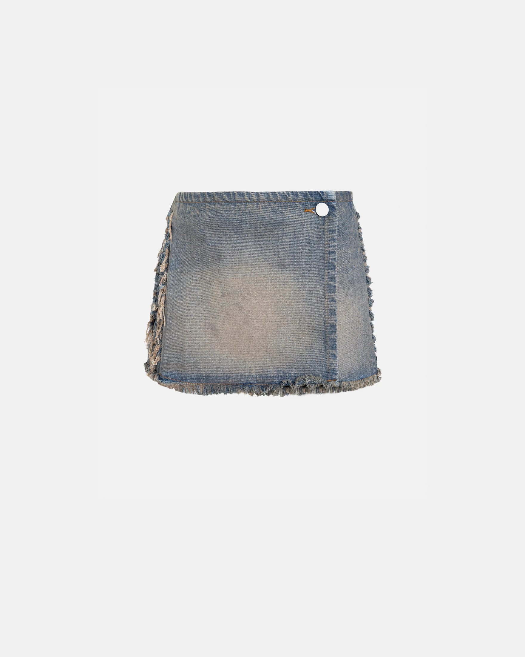 W Santa Union Basic Ripped Skirt Dirty Blue - imagen 1