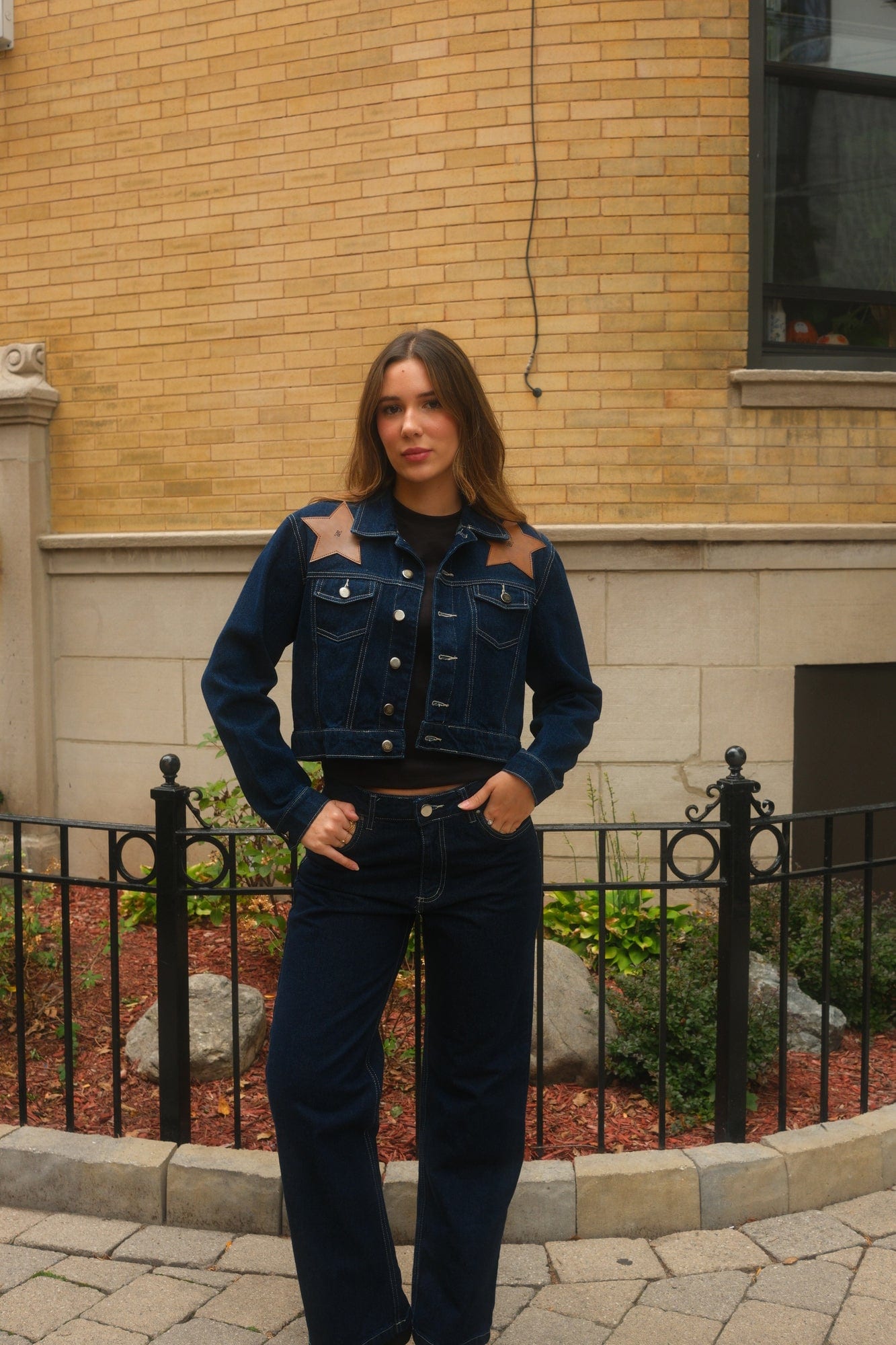 Leather star jacket - imagen 4