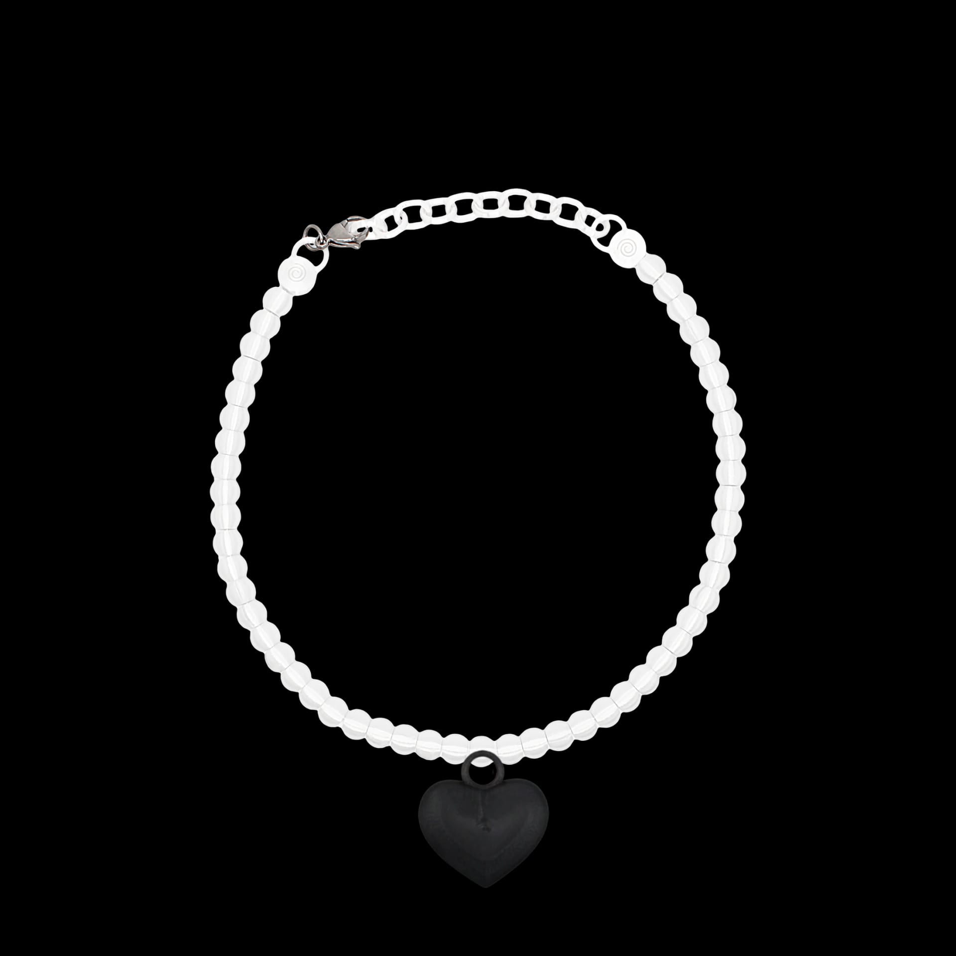 COLLAR CON CADENA DE PERLAS Y DIJE DE RELICARIO - imagen 2