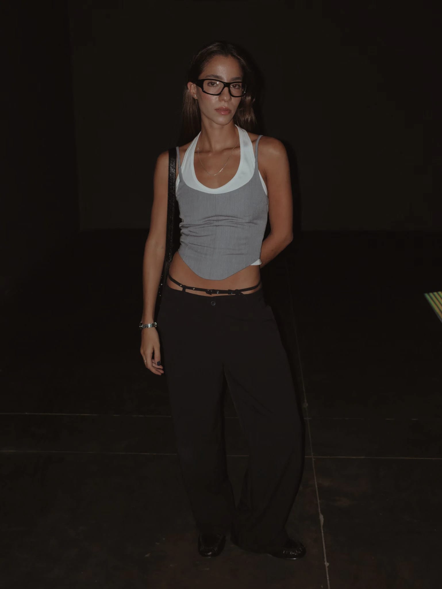 HALTER RIB TOP - SOFT WHITE - imagen 4
