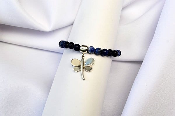 Pulsera Sodalita dije libélula M - imagen 1