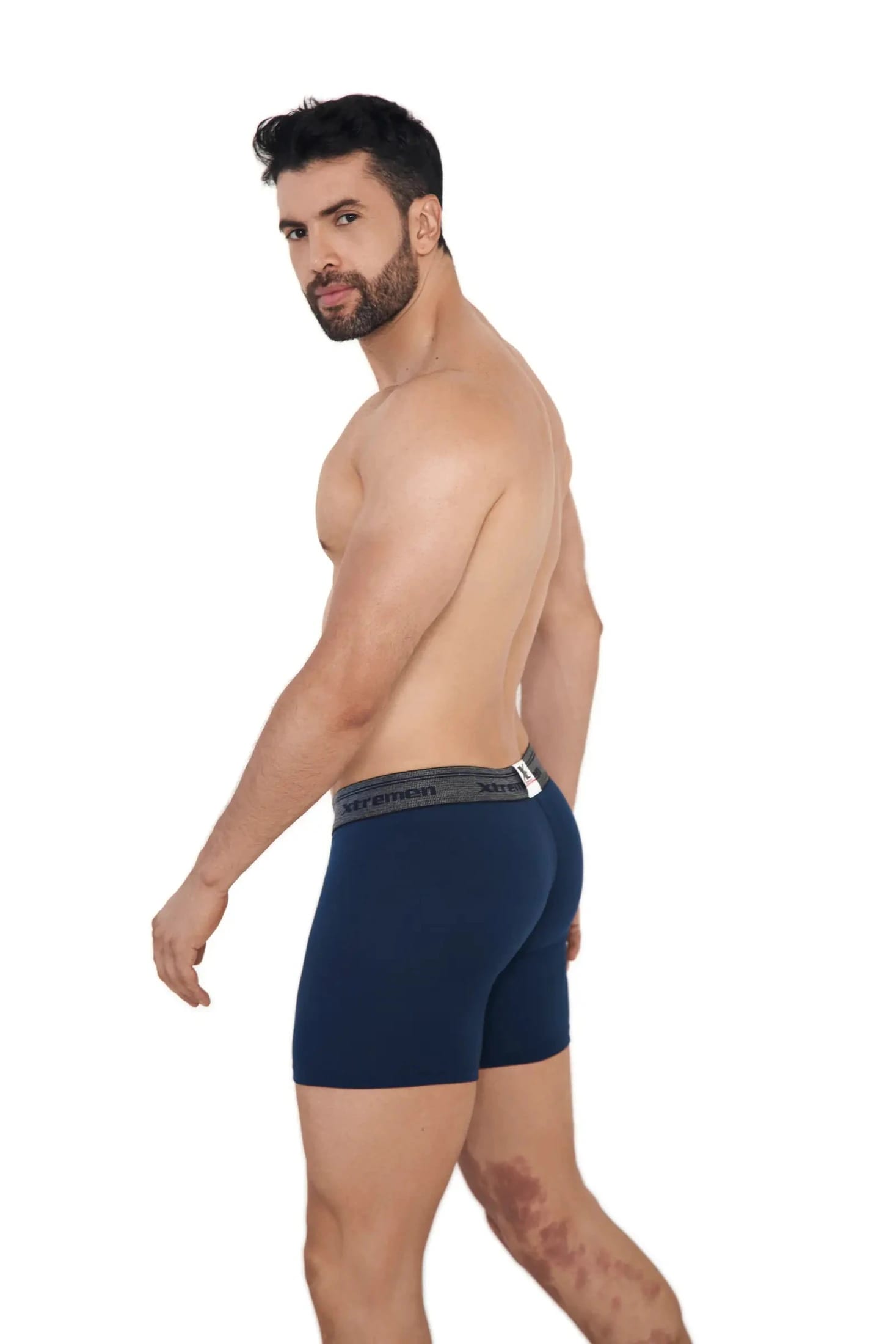 BOXER ALGODÓN PINZA UP F/ENTERO  AZUL OSCURO - imagen 1
