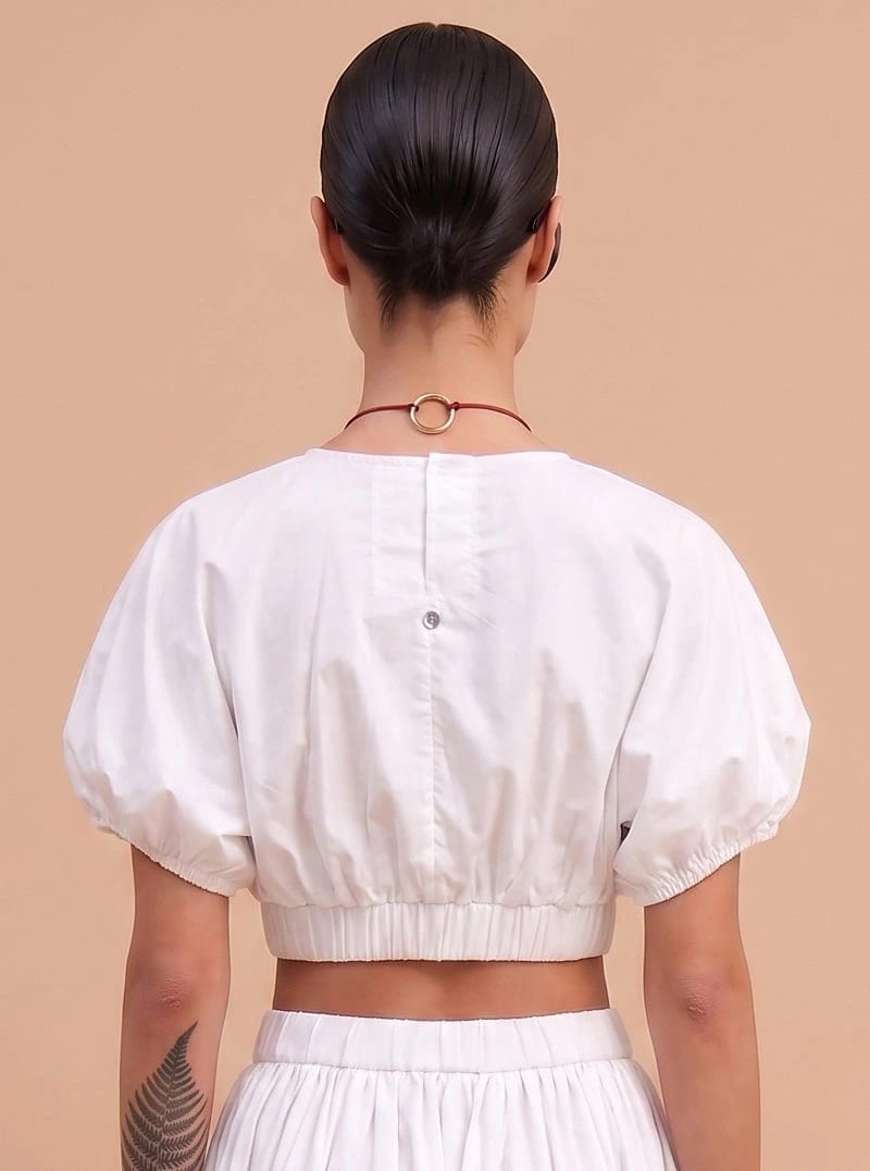 BLUSA GLOBO BLANCA - imagen 3
