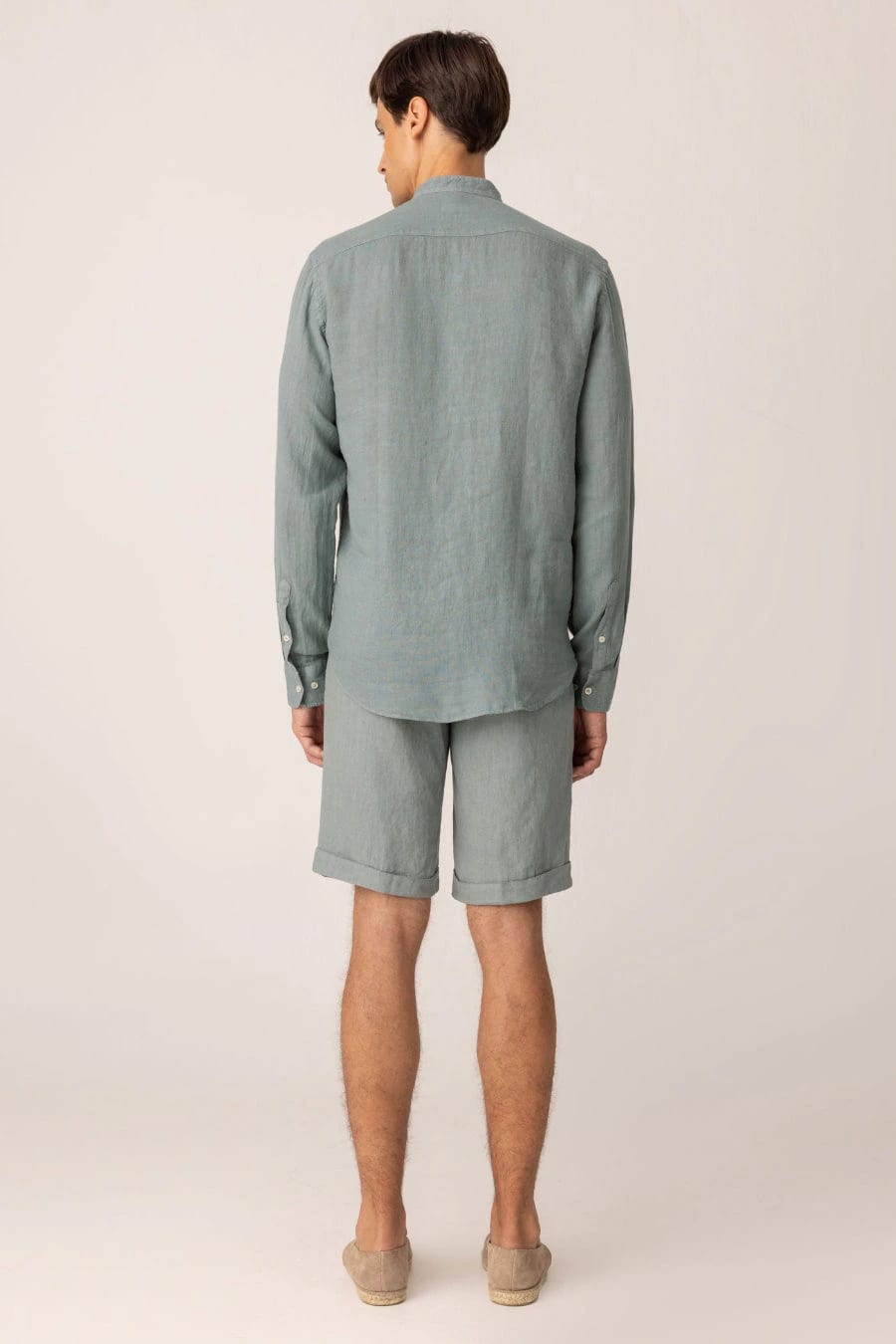 Men's linen bermuda grey - imagen 4