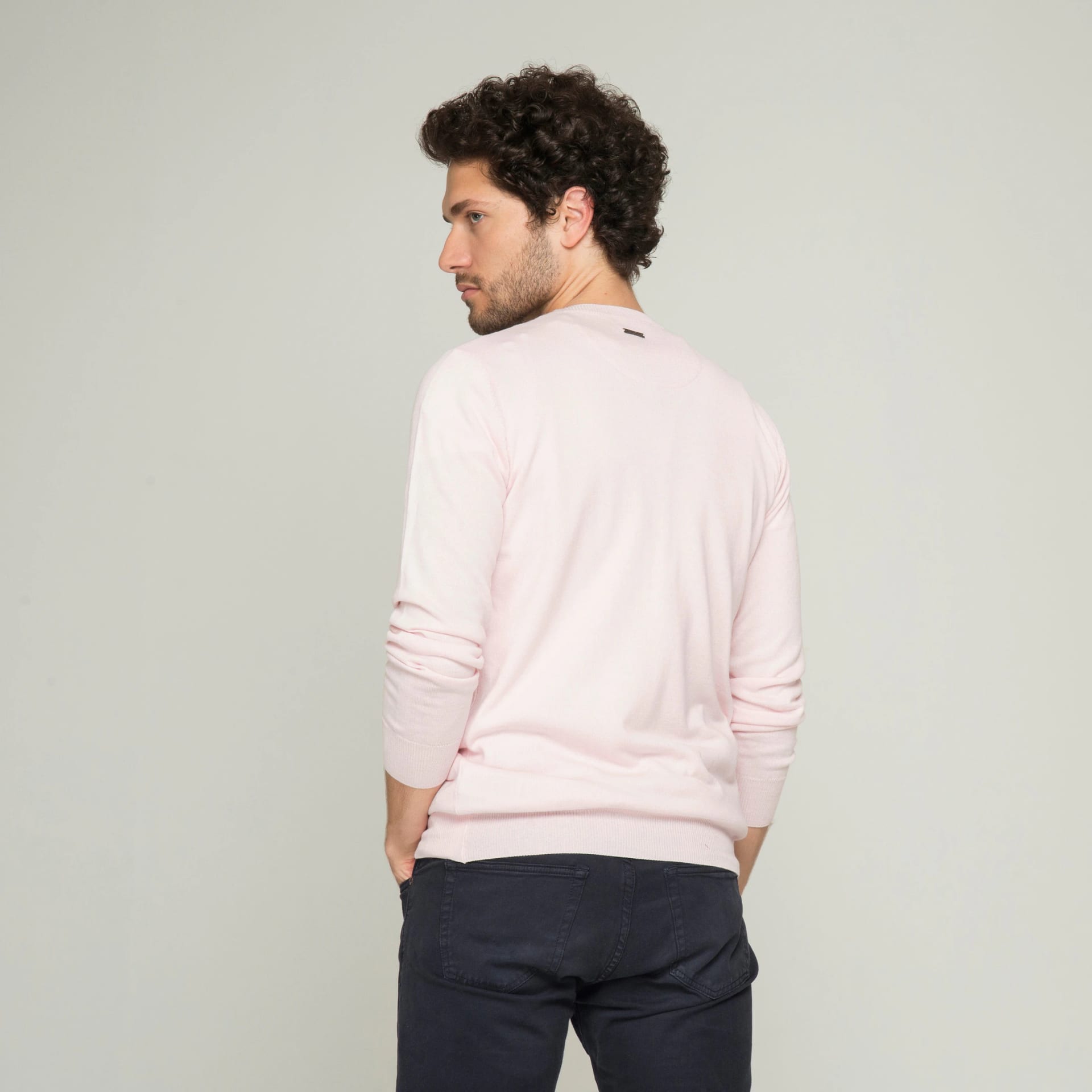 Saco Cuello Redondo Algodón Rosa Bebé - imagen 4