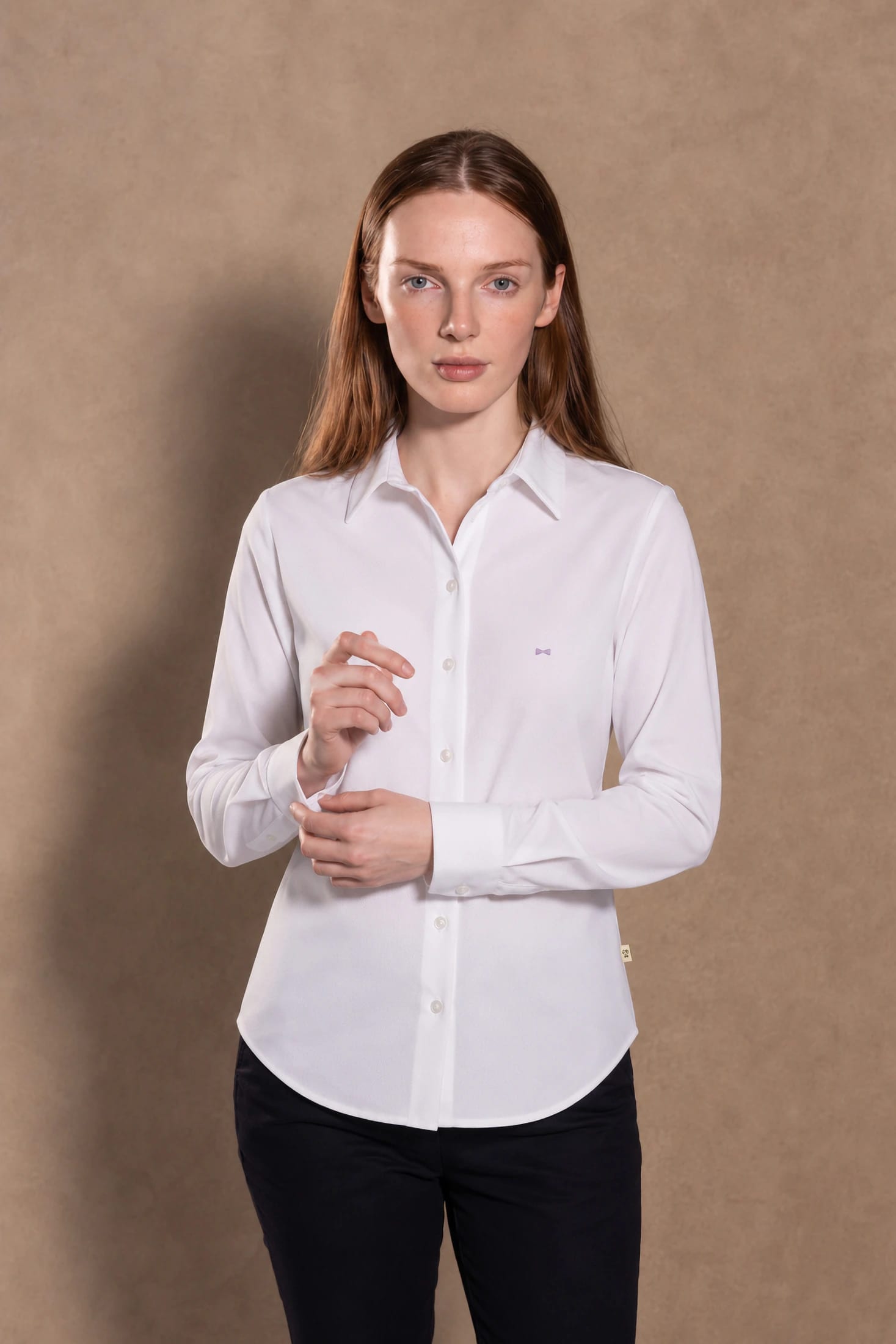 Camisa Perfromance Oxford De Mujer Blanco - imagen 2