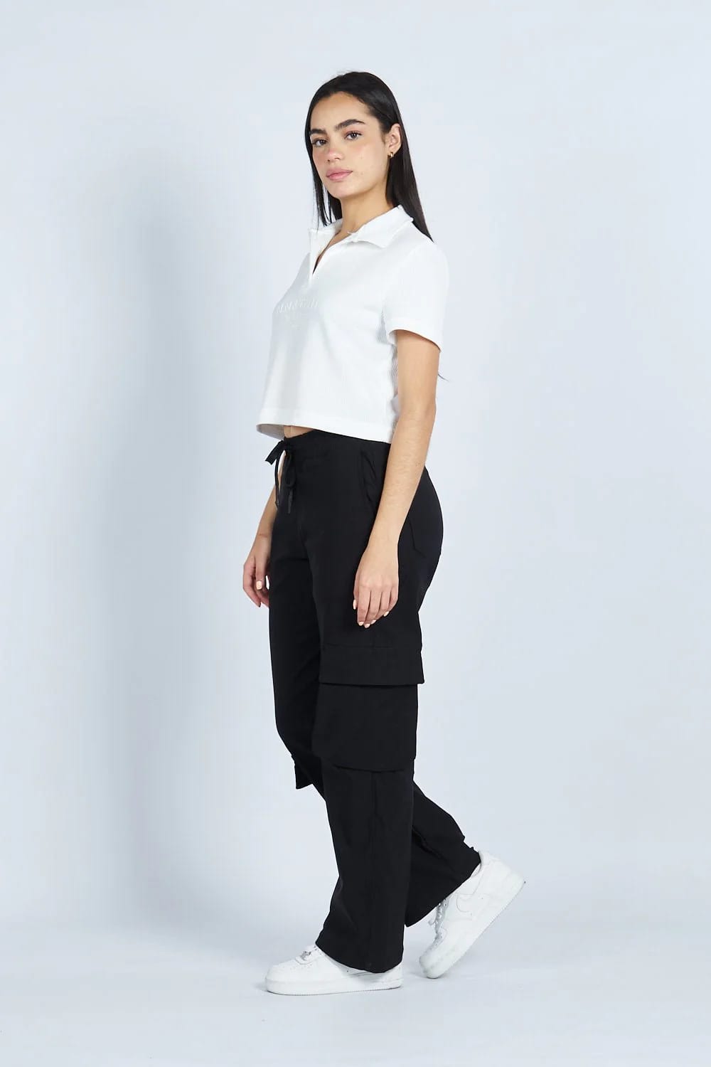 Lounge cropped Polo textura Blanca | Drop 03 | - imagen 6