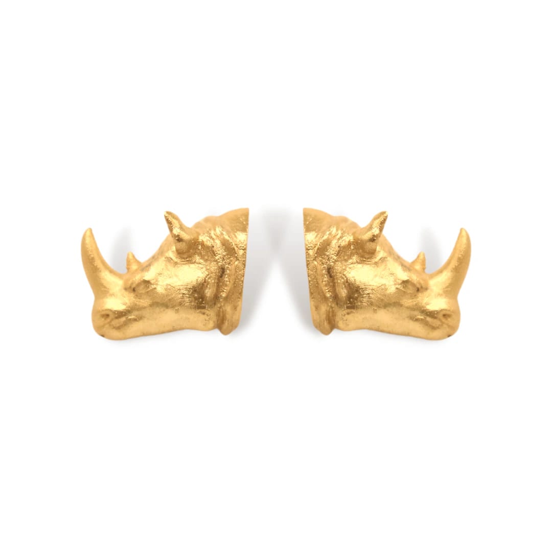 Aretes cabeza de rinoceronte - imagen 1