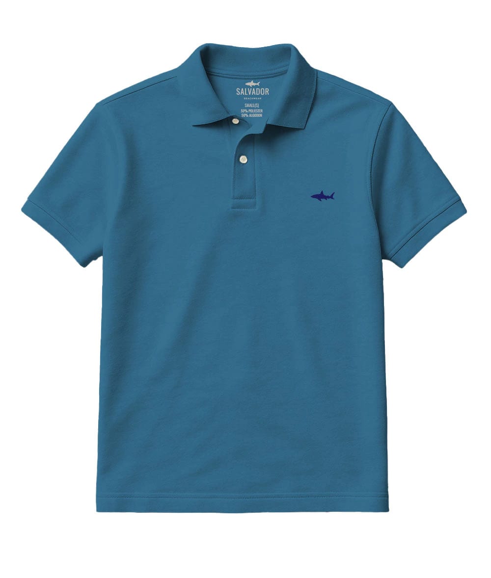 CAMISETA POLO AZUL PETROLEO - imagen 1