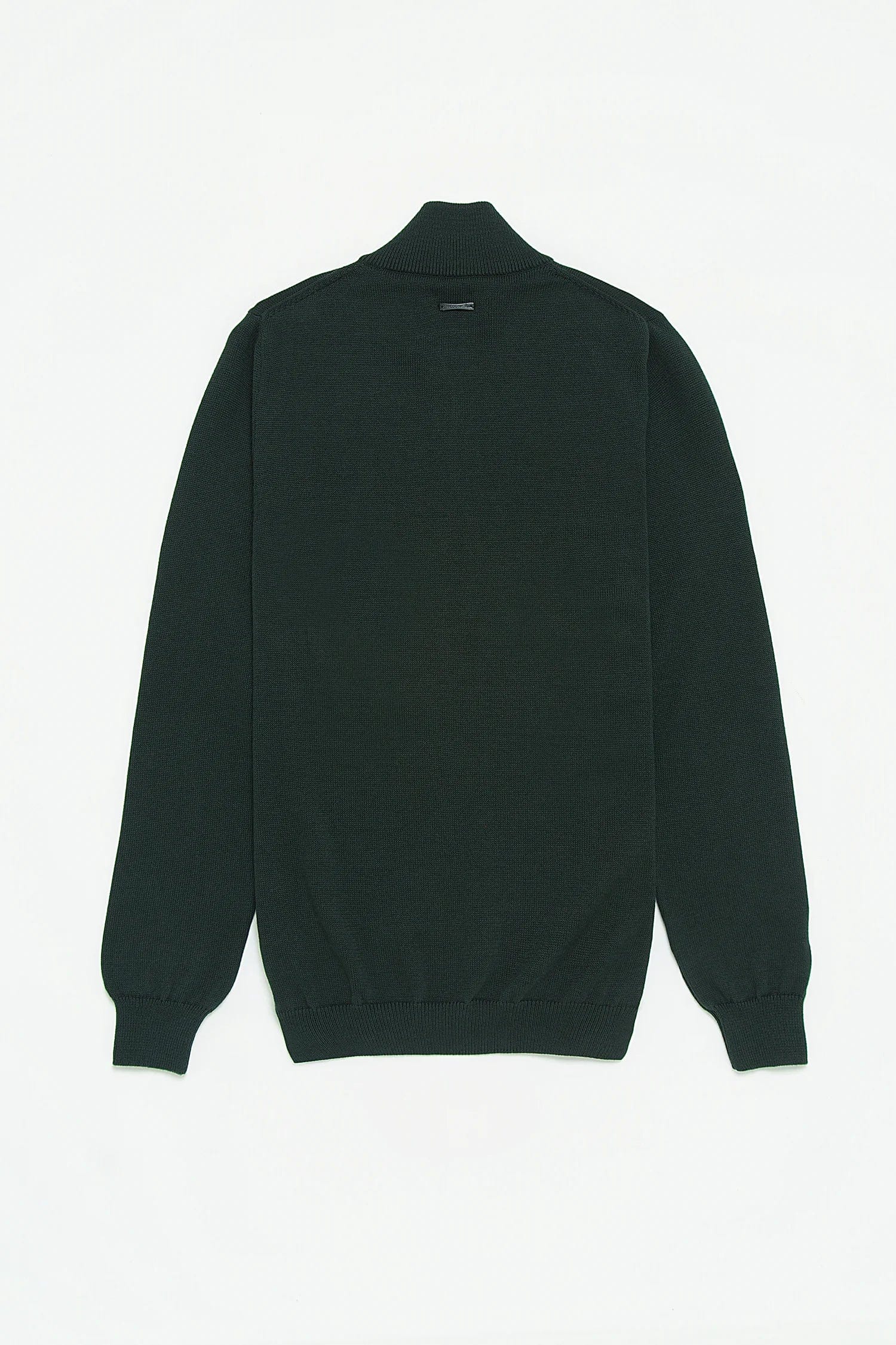 Saco Half Zip Algodón Verde Botella - imagen 4