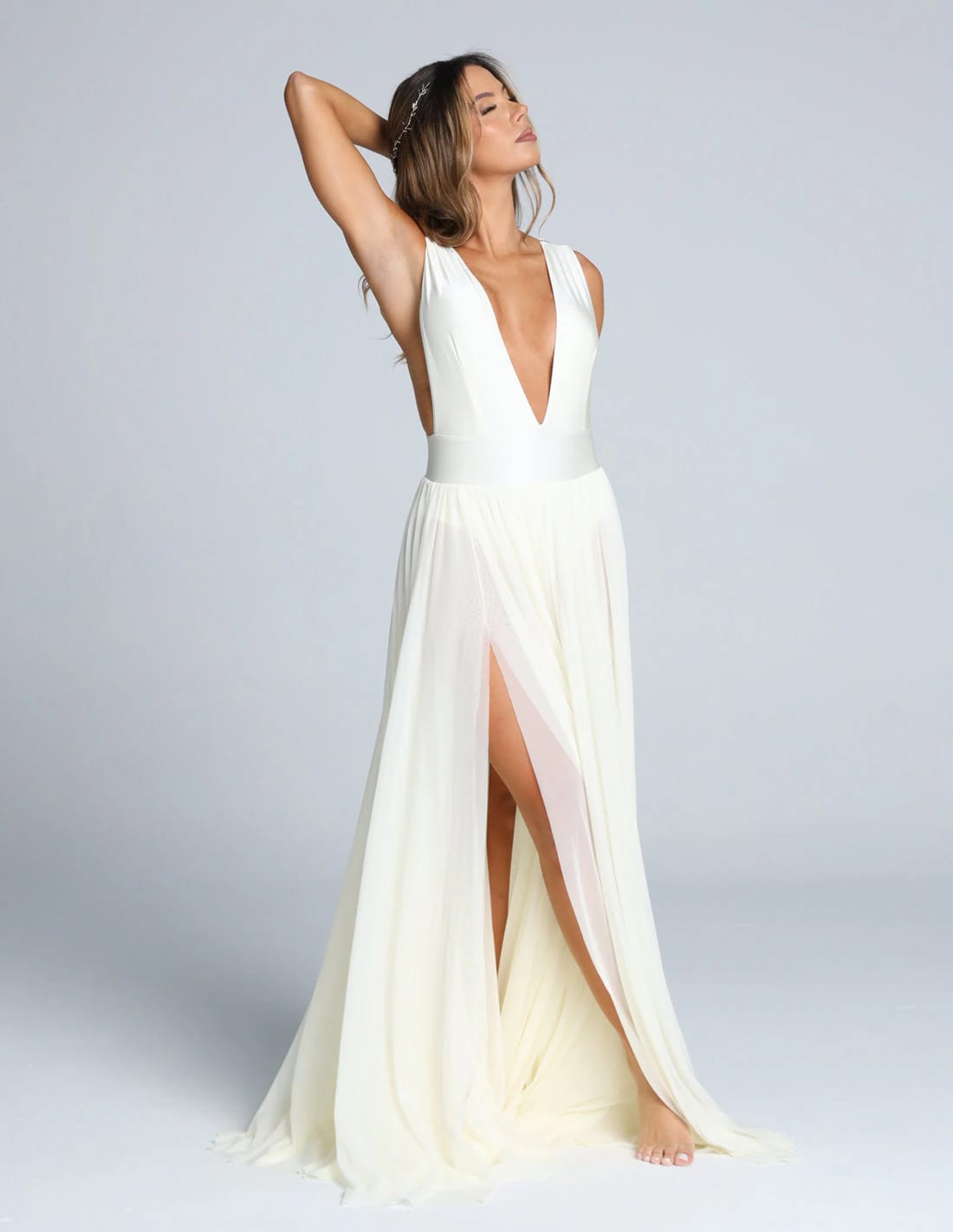 Vestido Equinoccio Tejido Macramé Marfil - imagen 1