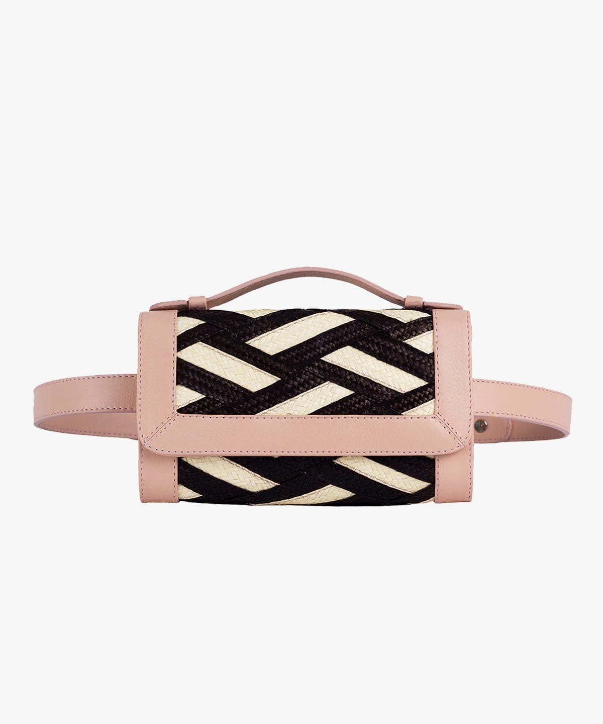 Zenu Belt Bag in Raffia and Leather - imagen 2