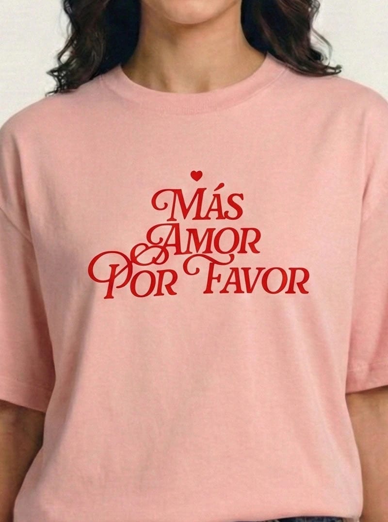 CAMISETA MAS AMOR ROSADA - imagen 4