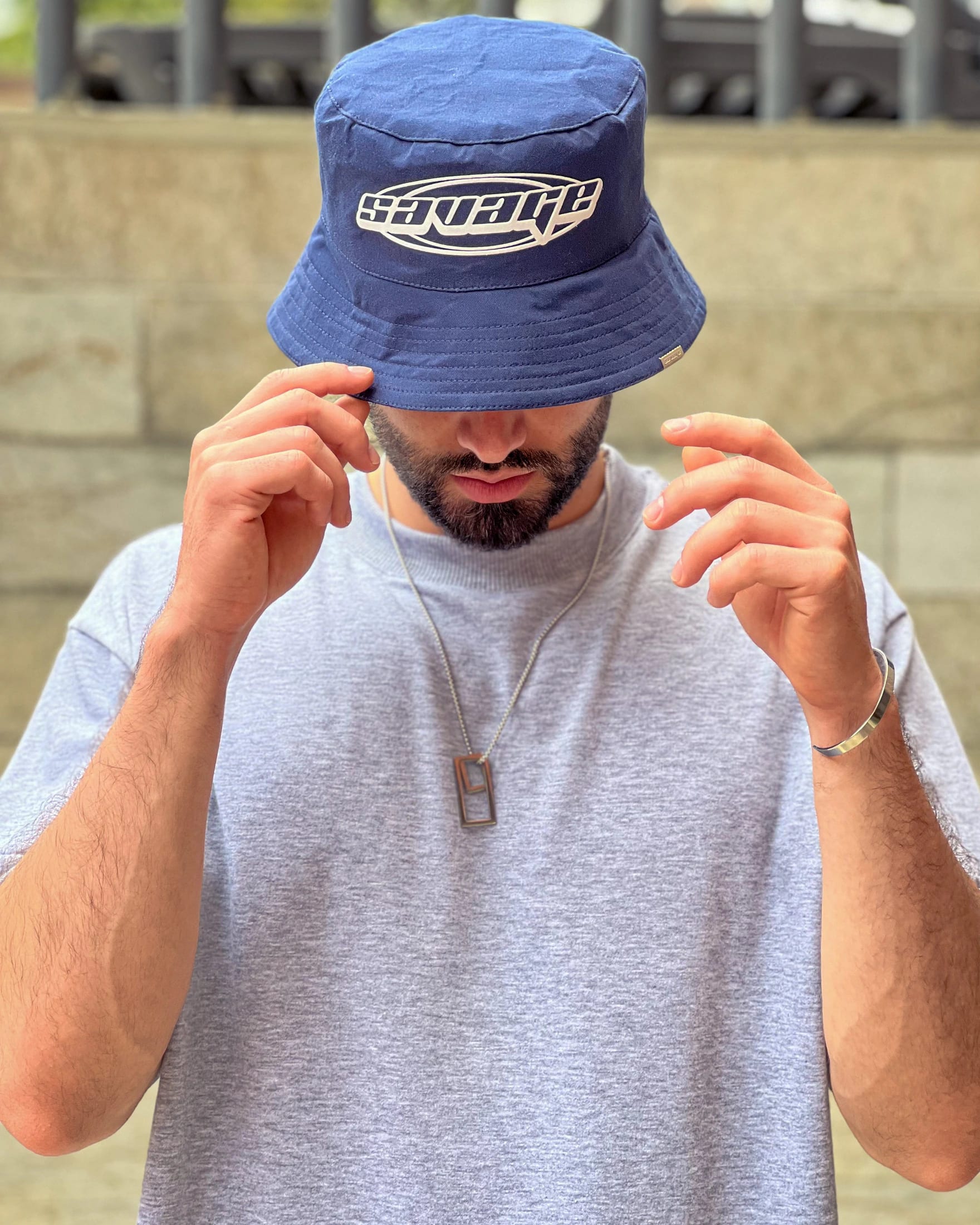 Bucket hat azul navy /svg blanco 14261 - imagen 1