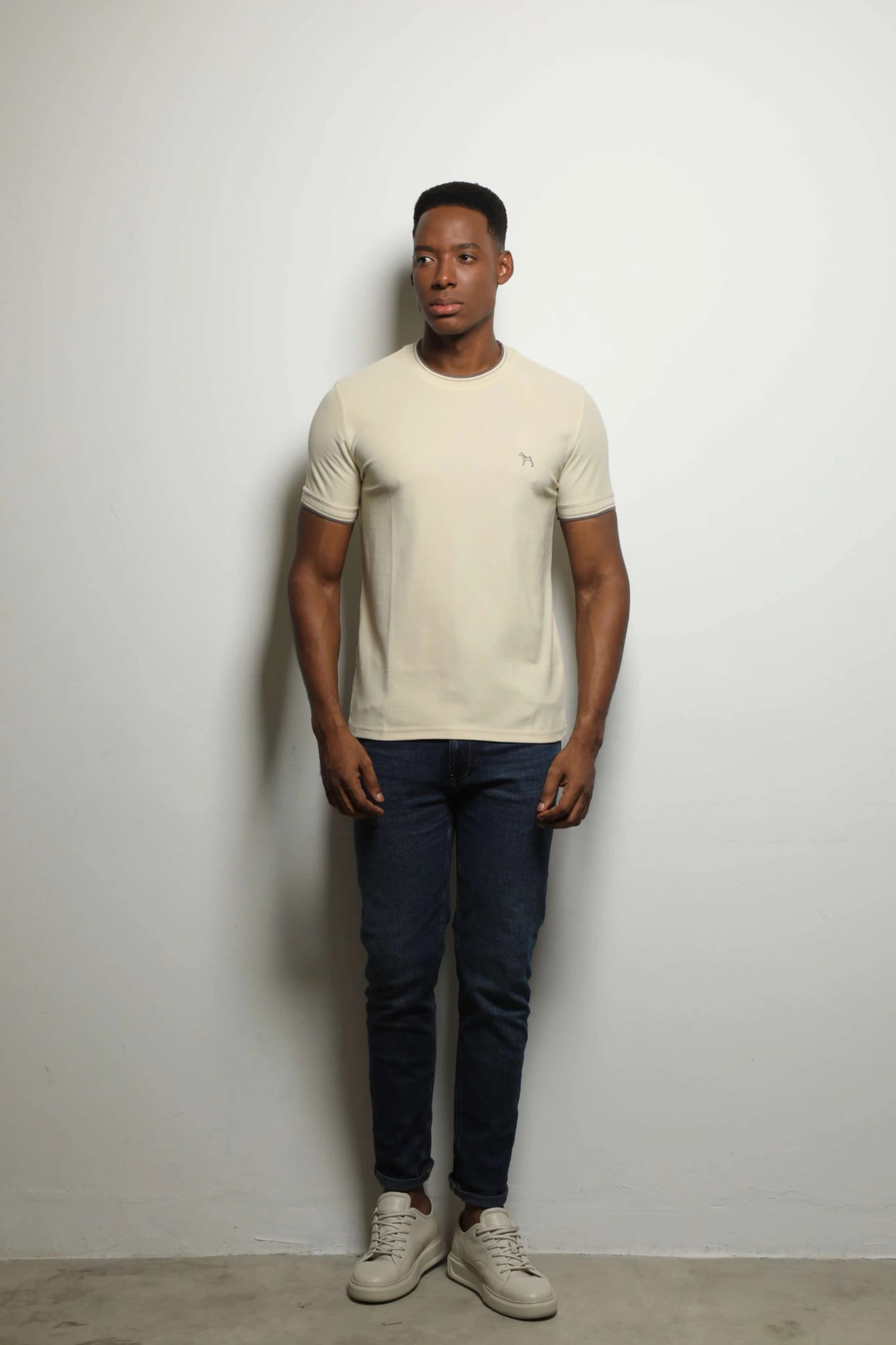 Camiseta Piqué Crema (Custom Fit) - imagen 1
