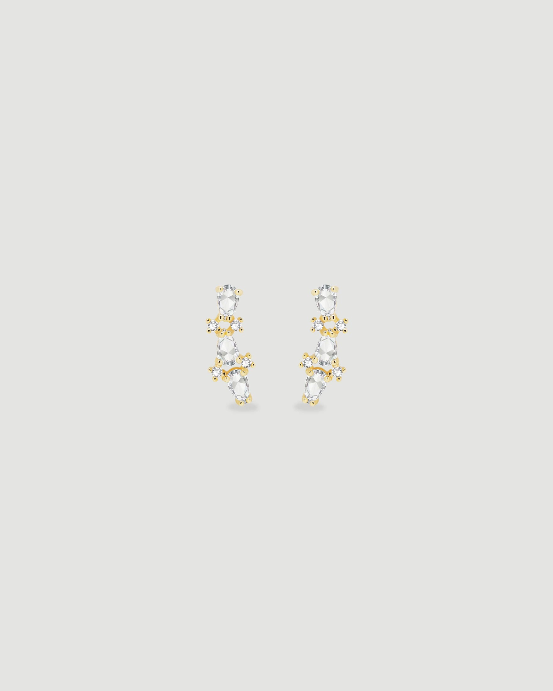 Aretes 3 Cristales Gota - imagen 1