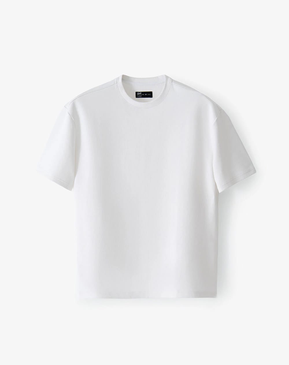Camiseta manga corta oversize algodón blanco hombre - imagen 1