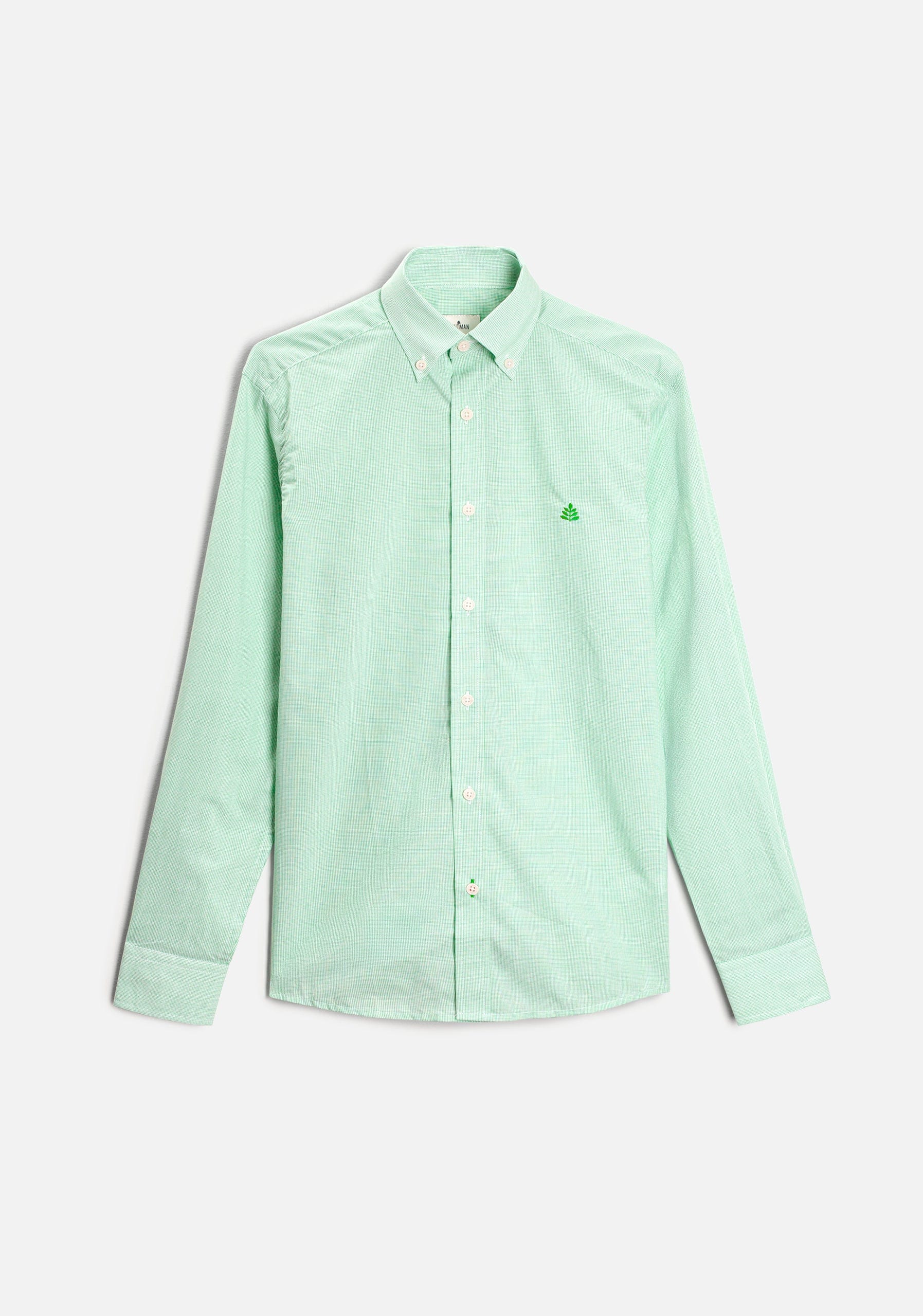 Camisa H CBD Cuadros Peq L-Atn Verde Claro - imagen 1