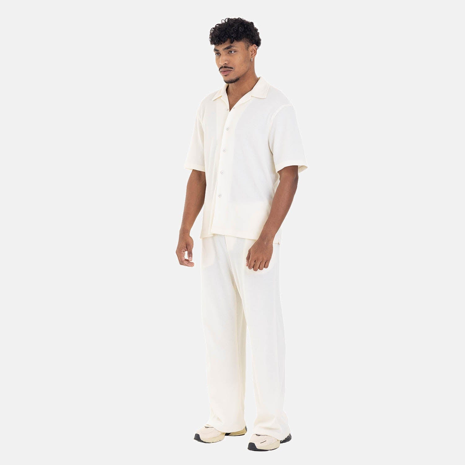 Relaxed Short Sleeve Shirt Ivory - imagen 10