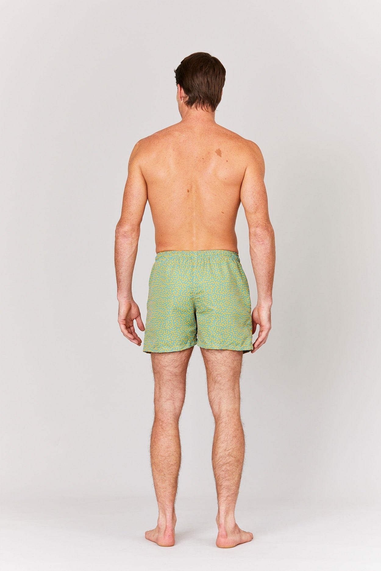 Men's swim trunk yellow frog skin - imagen 2