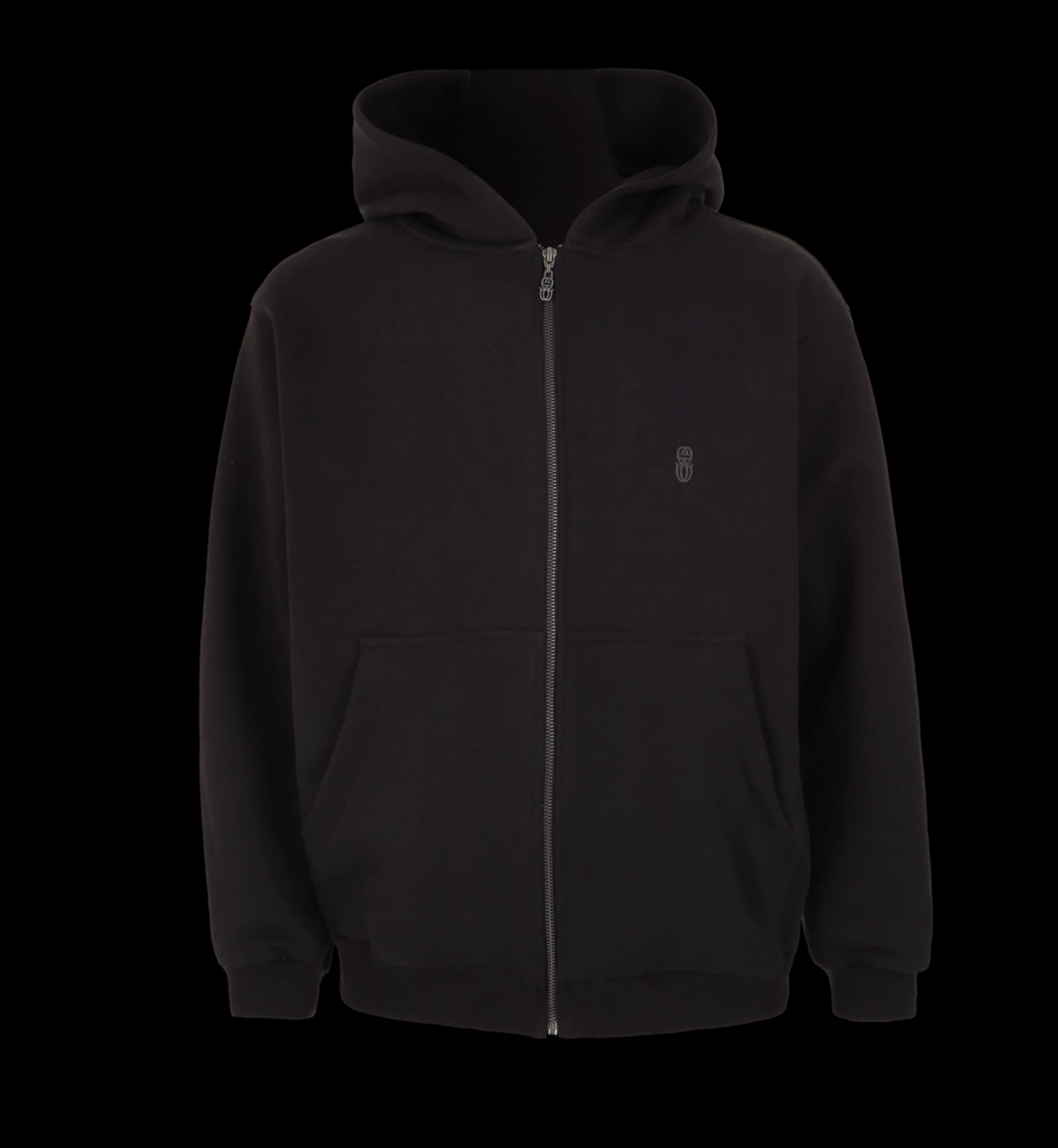 MONOGRAM BLACK ZIPPER HOODIE - imagen 1