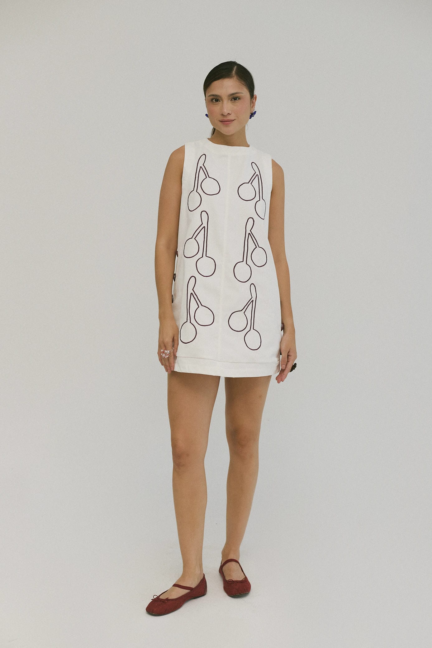 Vestido Anfitriona Cherries Crudo - imagen 8