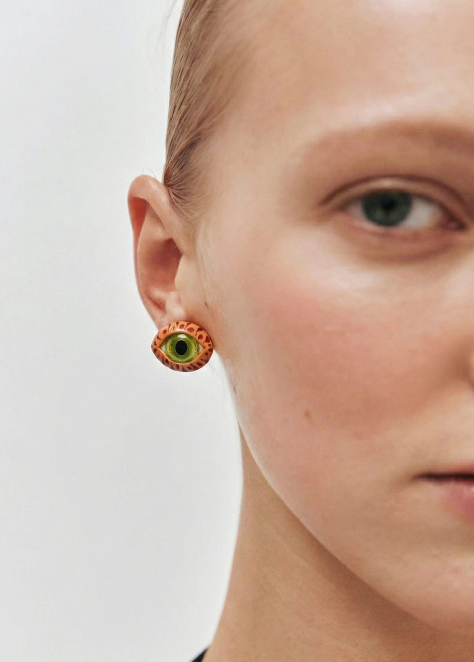 Aretes Cat Eye Mini Terracota - imagen 2