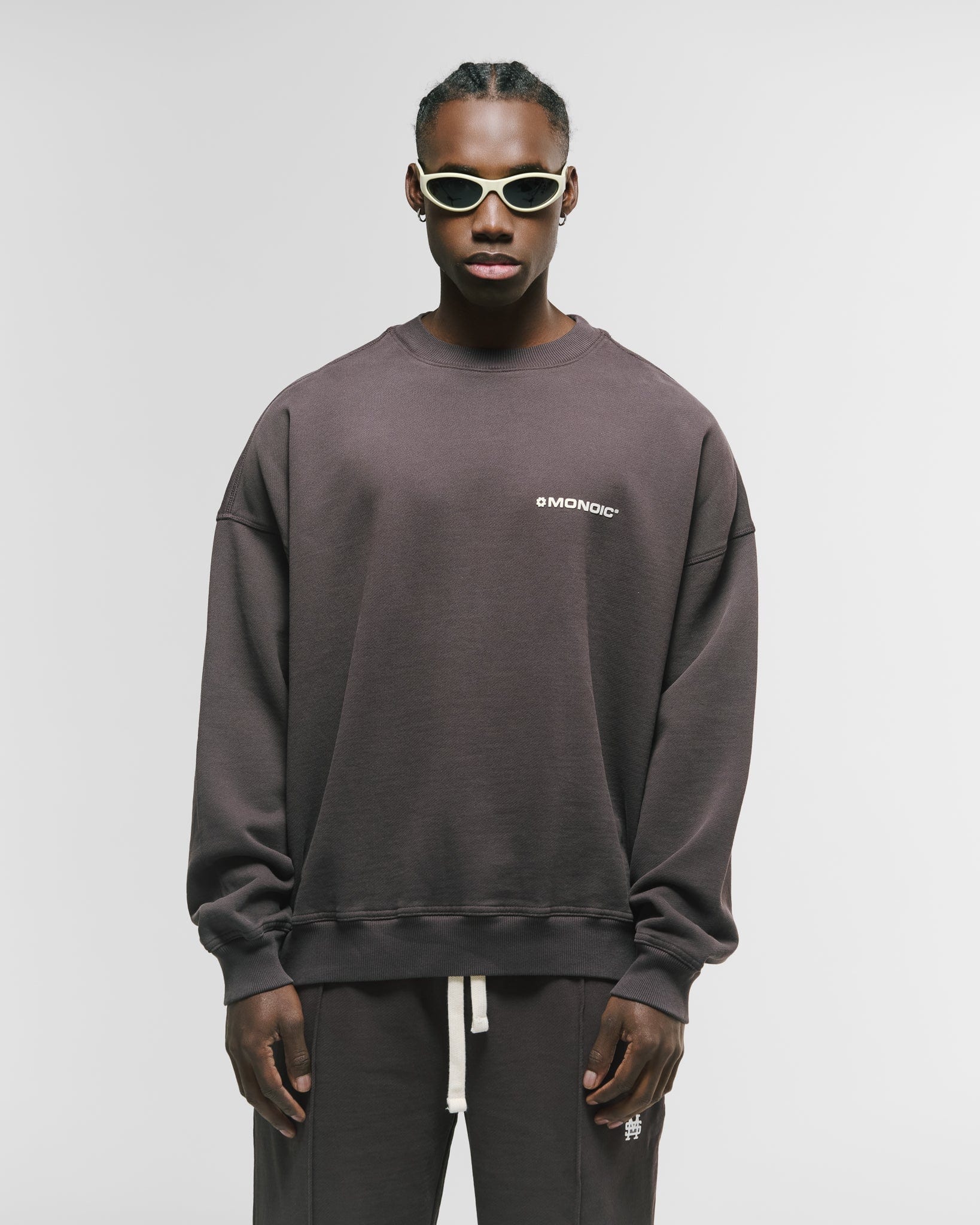 Crewneck Oversized Básico V4 - Café Chocolate - imagen 2