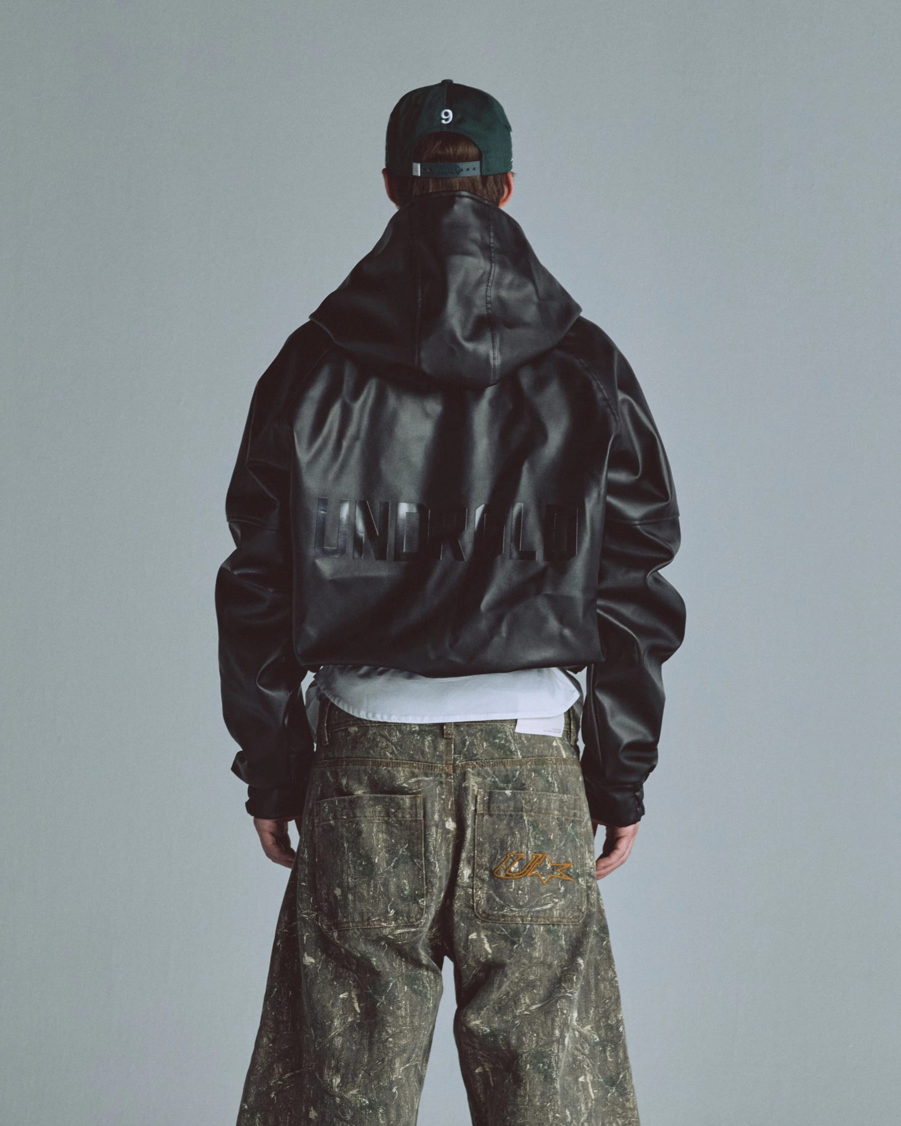 Basics UNDRGLD Leather Zip Up Hoodie Jacket Black - imagen 13