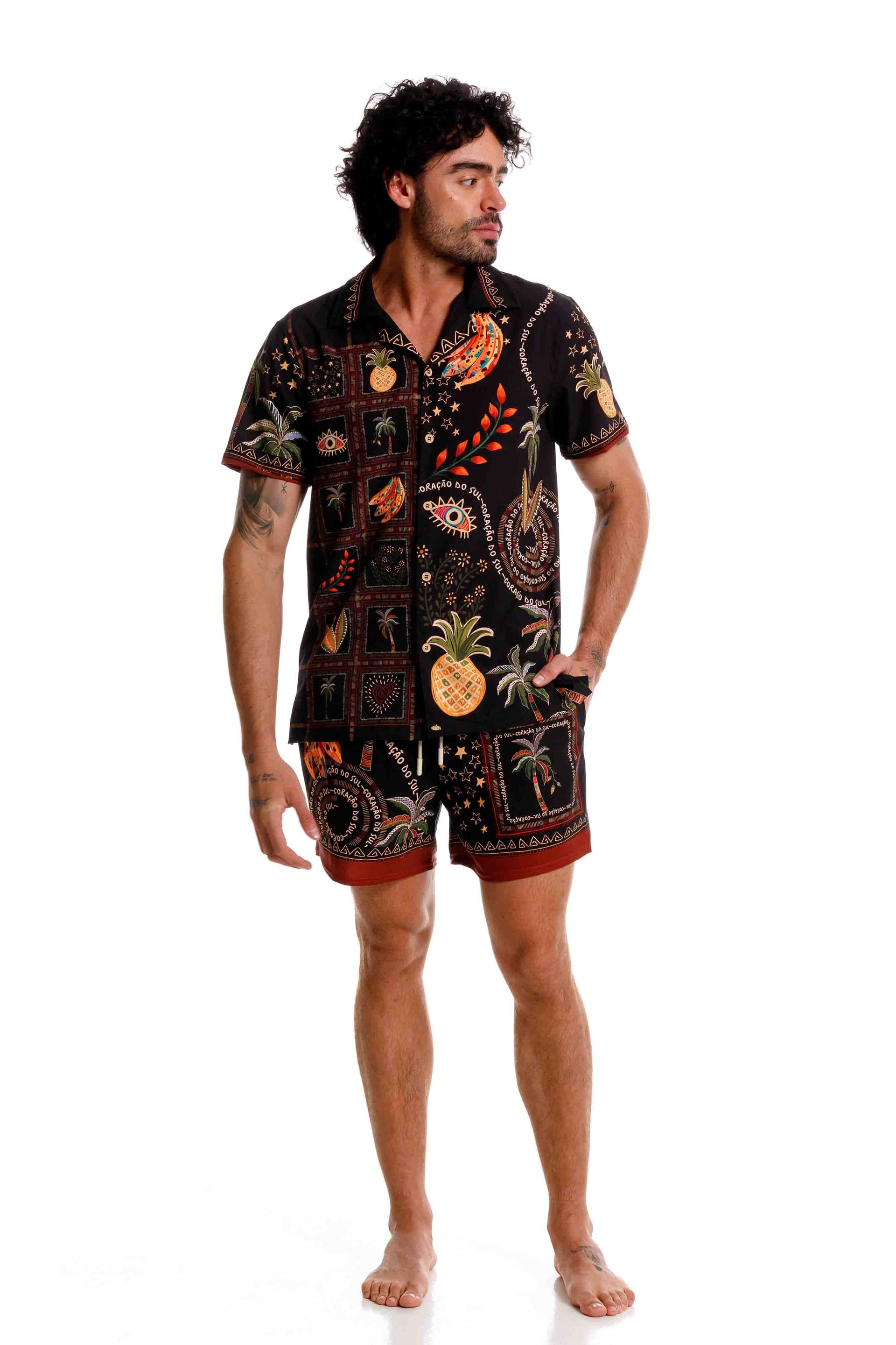 Camisa Playera Samba Negra - imagen 5