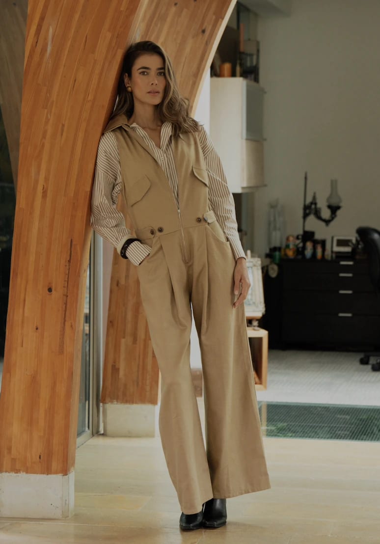 Jumpsuit Dune de tencel/algodón | Camel - imagen 1