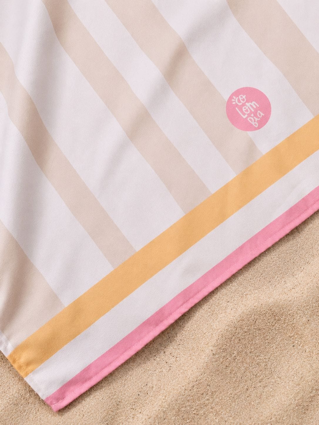 Toalla Estampada Rayas Beige - imagen 5