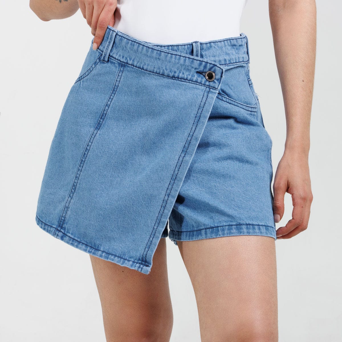 Falda Short En Jean B1921 - imagen 3