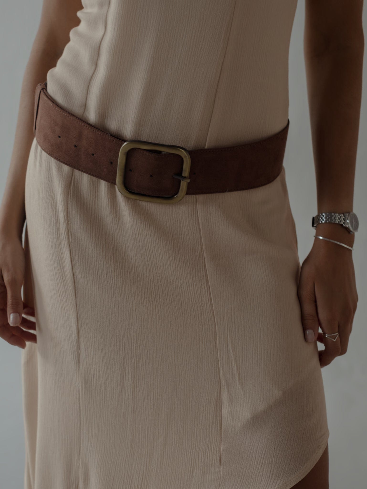 SUEDE BIG BELT - SEPIA - imagen 10