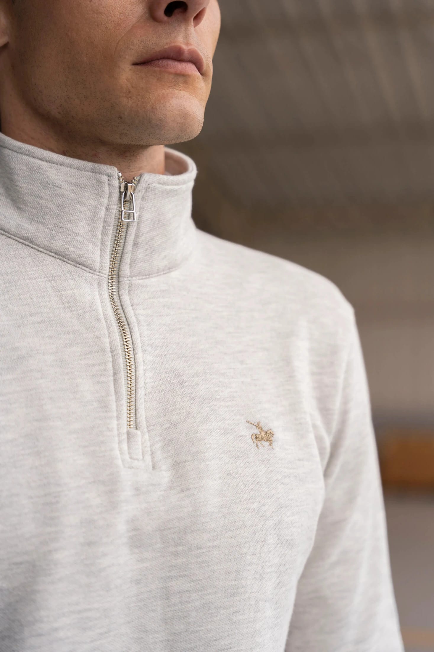 Suéter Halfzip Premium Hombre Arena - imagen 5
