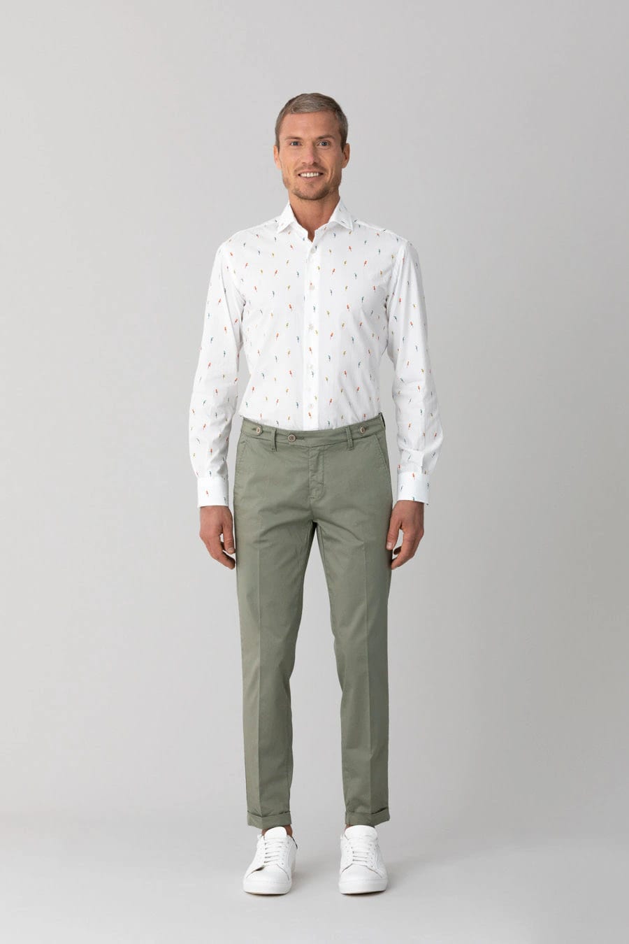 Men's cotton pants military green mauro - imagen 5