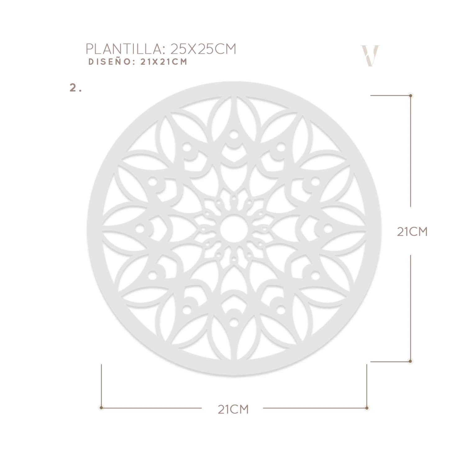 Plantillas para pintar, Vamarú Stencils, Colección Armonía 25cm y 48cm, 5und - imagen 4