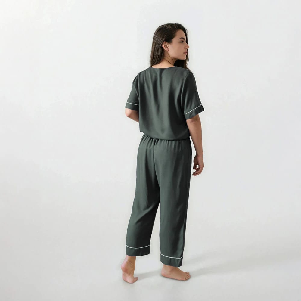 Conjunto Pijama Capri Verde Militar - imagen 2