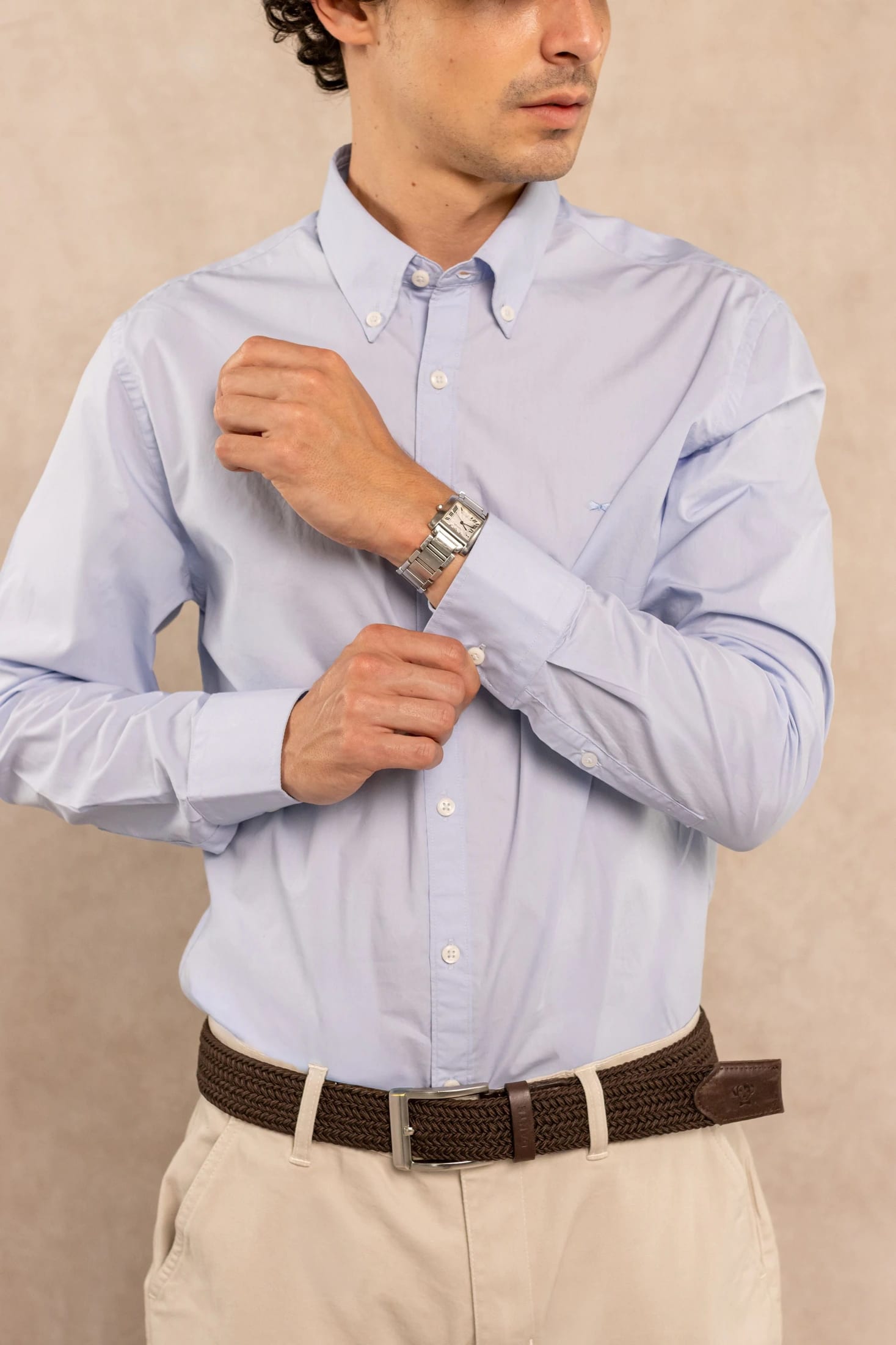 Camisa Antimanchas Popelina Light Blue - Talla Regular - imagen 4