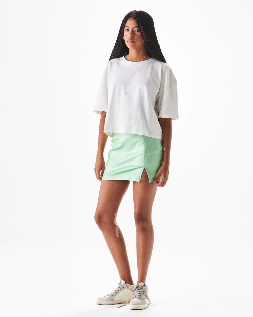 MINI SKIRT METALLIC MINT - imagen 2