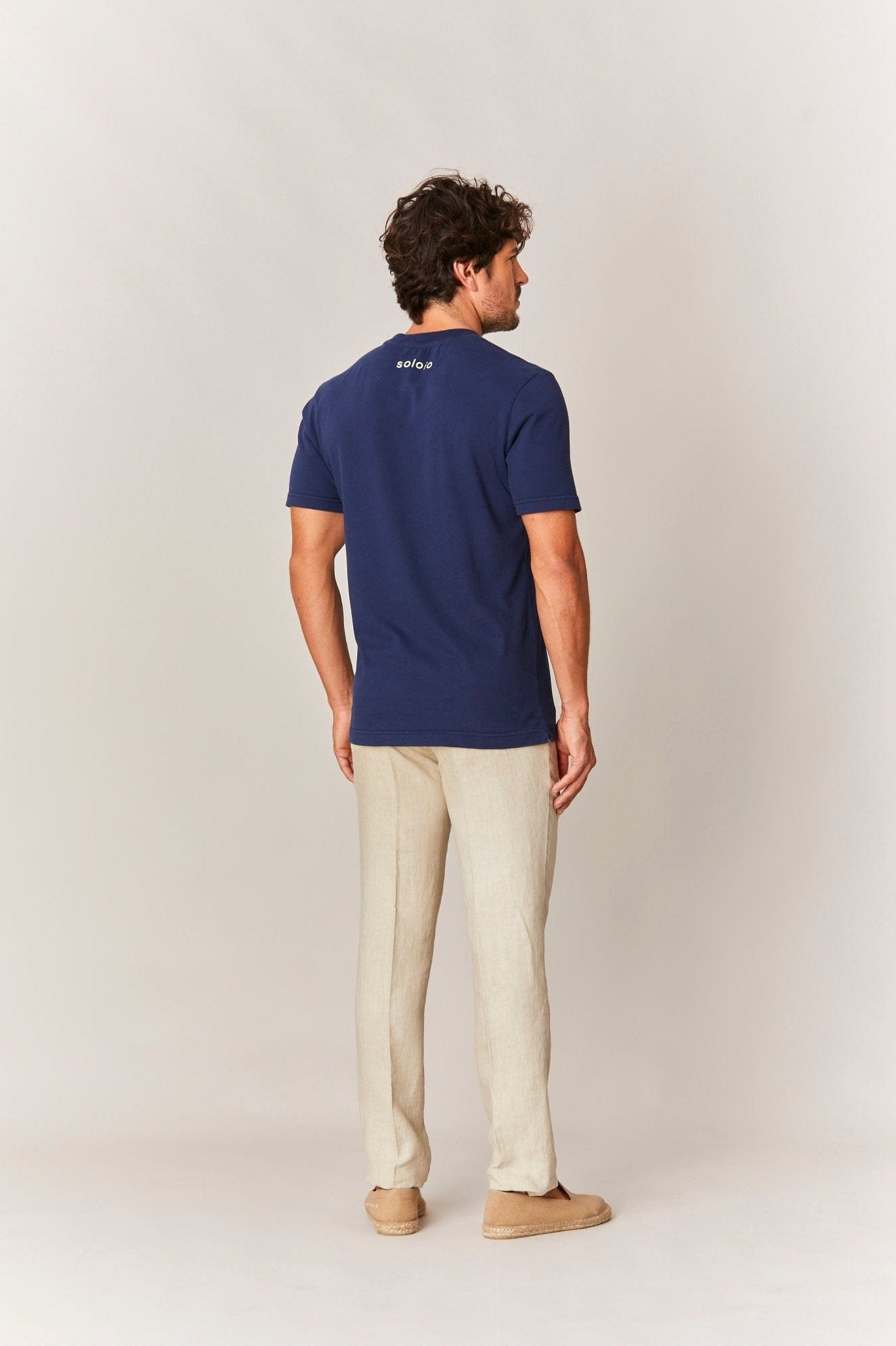 men’s cotton t-shirt navy giorgio - imagen 4